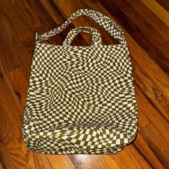Baggu Duck Bag in Moss Trippy Checker NWOT - Picture 4 of 8